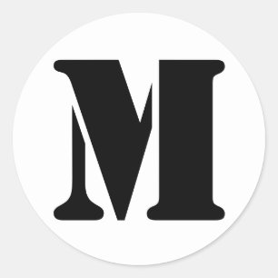 Adesivo Alfabeto Stencil por Janz - Letra M Branca