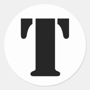 Adesivo Alfabeto Stencil por Janz - Letra T Branca