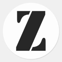 Alfabeto Stencil por Janz - Letra Z Branco