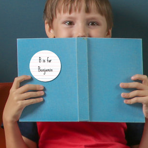 Adesivo Alfabeto Volta às camisas escolares para rapazes