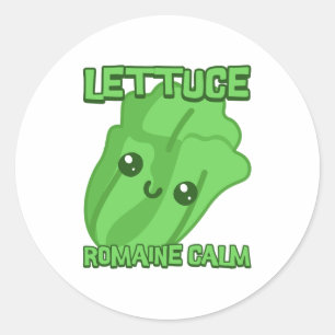 Adesivo Alface Romaine Calm! Cartoon de Arma Vegetal