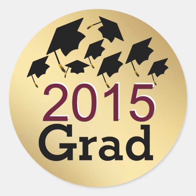 Adesivo Alfinetes de Graduação Voadores Maroon 2015 (Frente)