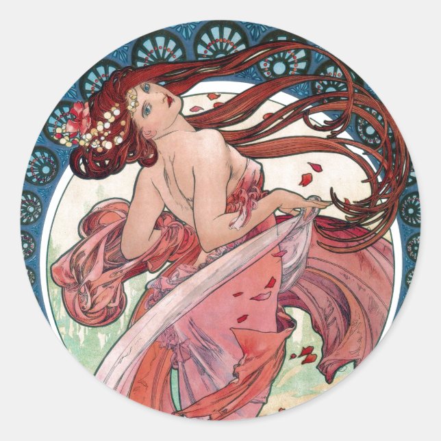 Adesivo Alfons Mucha Dança 1898 (Frente)