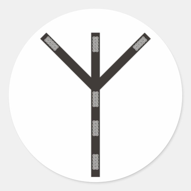 Adesivo Algiz runa protecção (Frente)