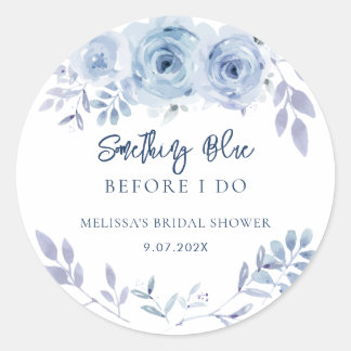 Adesivo Algo Azul Antes De Eu Fazer Chá de panela Floral