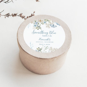 Adesivo Algo Azul Antes de Fazer Chuveiro de Noiva Floral