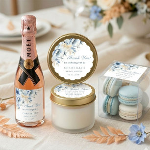 Adesivo Algo azul antes do floral Chuveiro de noiva