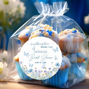 Adesivo Algo Azul antes do 'Sim' Chuveiro de Noiva Floral