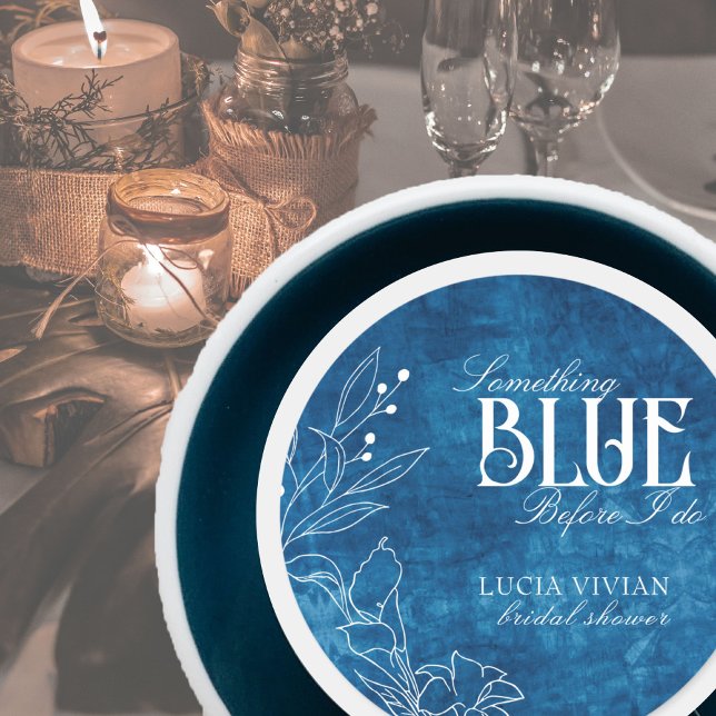 Adesivo Algo Azul Antes que eu faça Floral Branco (Criador carregado)