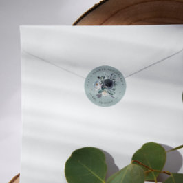 Adesivo Algo Azul | Buquê Endereço de devolução botânica