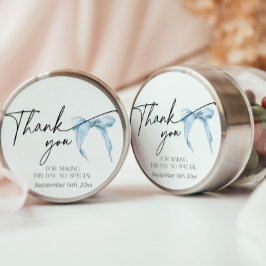 Adesivo Algo Azul Chá de Noiva Poeira Azul Agradecimento