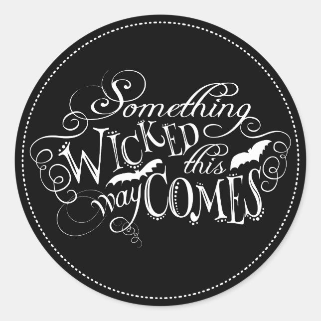 Adesivo Algo Má Vestido de Halloween Chalkboard (Frente)