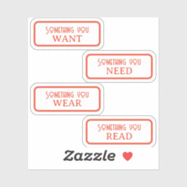 Adesivo Algo que você quer, precisa, vista, leia o Natal