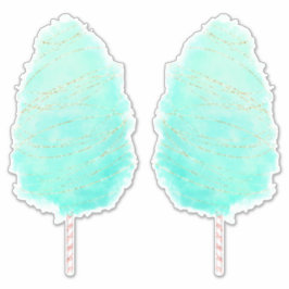 Adesivo Algodão doce aquarela cor doce, cor verde-de-rosa,