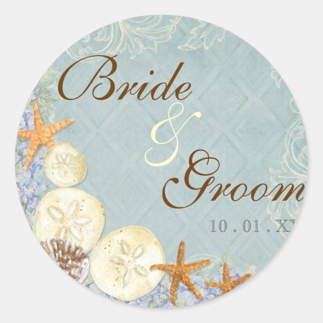 Adesivo Algodão Floral pelo Casamento de Beachy (Frente)