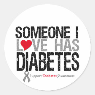 Adesivo Alguém amor de I tem o diabetes