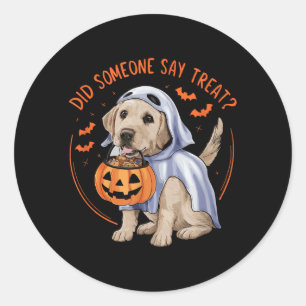 Adesivo Alguém Disse Brinquedo_ Labrador de Halloween