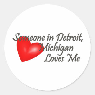 Adesivo Alguém em Detroit ama-me