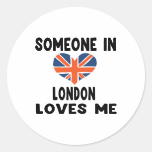 Adesivo Alguém em Londres Me Ama Inglaterra Bandeira Britâ
