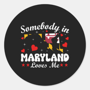 Adesivo Alguém Em Maryland Me Ama Um Engraçado Presente De
