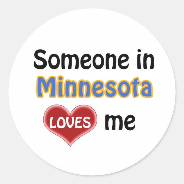 Adesivo Alguém em Minnesota me ama (Frente)