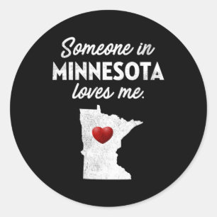 Adesivo Alguém Em Minnesota Me Ama Minnesota Mn