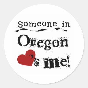 Adesivo Alguém em Oregon ama-me