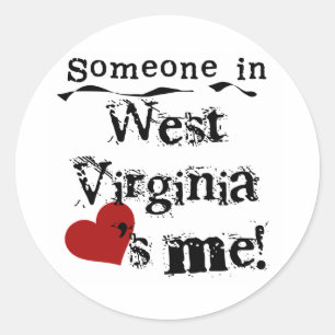 Adesivo Alguém em West Virginia ama-me