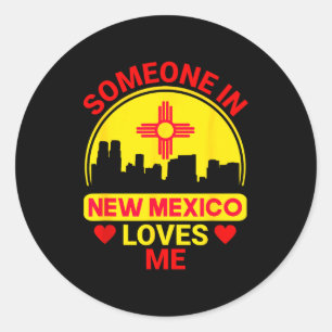 Adesivo Alguém no Novo México Me Ama Ama Novo México