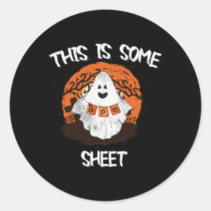 Adesivo Algum Folheto de Boo Halloween Ghost Engraçado Gif
