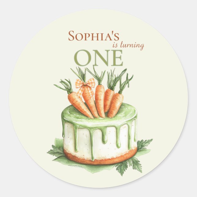 Adesivo Algum primeiro aniversario De Bolas De Carrot (Frente)