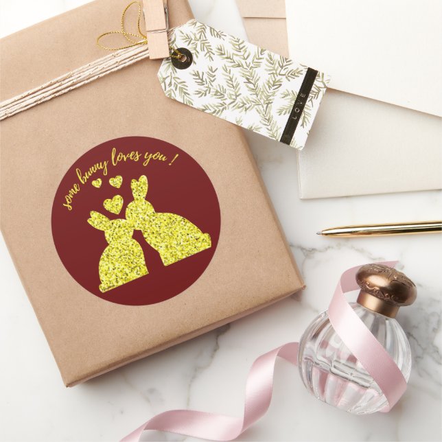 ADESIVO ALGUNS BUNNY TE AMA (Presentear)