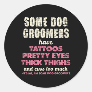 Adesivo Alguns Cachorros Têm Tatuagens Olhos Bonito