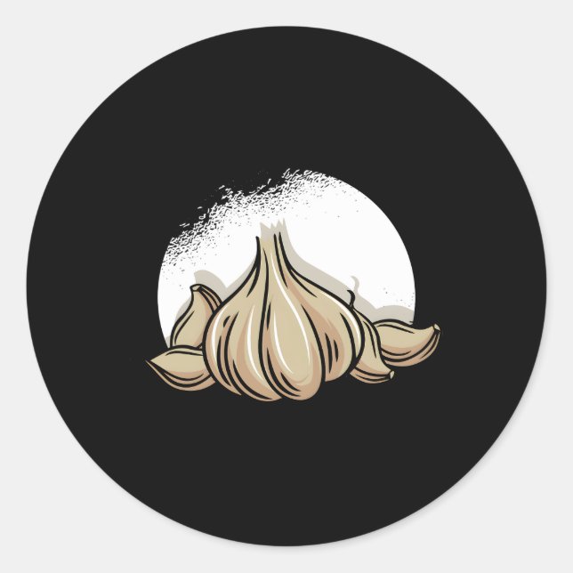 Adesivo Alho Clove Vegan Bulb Ail Chive Farmaria Vegetaria (Frente)