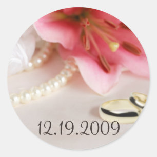 Adesivo Alianças de casamento, lírio & pérolas