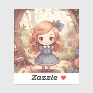 Adesivo Alice Aventuras Divertidas Arte Floresta do País d