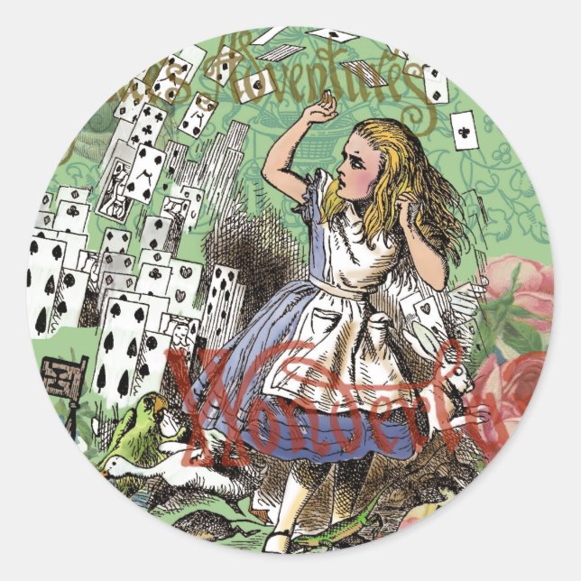 Adesivo alice cards maravilderland hatrabbit (Frente)