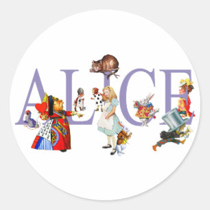 ADESIVO ALICE E AMIGOS NO PAÍS DE AS MARAVILHAS