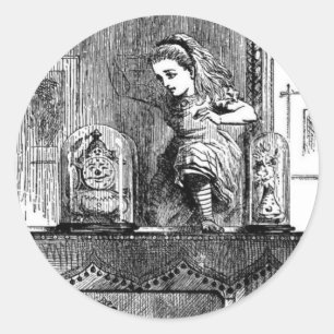 Adesivo Alice em um espelho