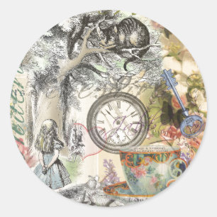 Adesivo Alice Illustration Wonderland Art