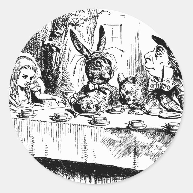 Adesivo Alice no Mad Tea Party (Frente)