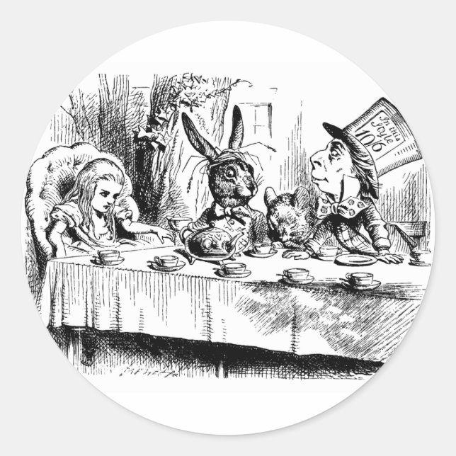 Adesivo Alice no Mad Tea Party (Frente)