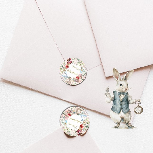 Adesivo Alice No País Das Maravilhas, Chá de fraldas Flora (Criador carregado)