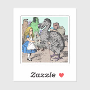 Adesivo Alice no País das Maravilhas: Dodo dá a Alice um T