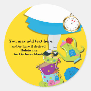 Adesivo Alice no País das Maravilhas, Favor do Partido das