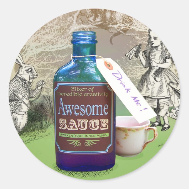 Adesivo Alice no Pau de Molho Incrível da Maravilha (Frente)