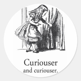 Adesivo Alice No Wonderland Curiouser Round Sticker Set
