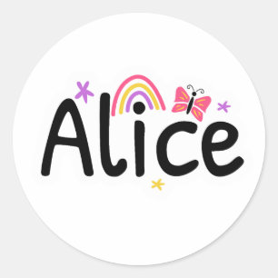 Adesivo Alice nome design bonitinho