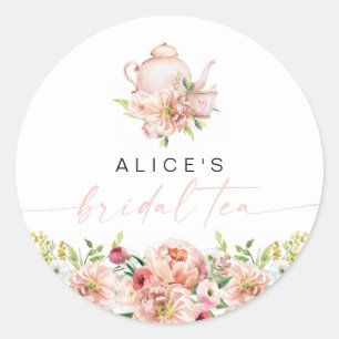 Adesivo ALICE Rubor Floral Chá de Noiva Festa Brunch