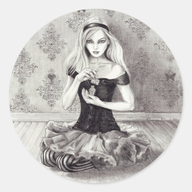 Adesivo Alice Sticker Alice no Sticker das Maravilhas (Frente)